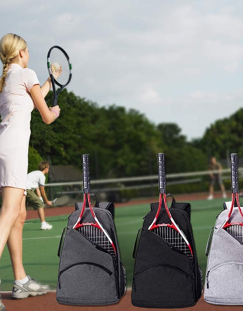 Load image into Gallery viewer, 2 Raquet Tennis Bag,Tennis Bags for Men Women,Tennis Backpack,Durable Tennis Bookbag,Tennis Pickleball Bag,Tennis Bag Waterproof,Raquet Carrier for Balls, Pickleball Paddles, Badminton Rackets
