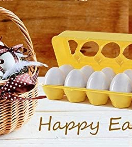 Easter Matching Eggs Connect Eggs Carton Toys Gifts for 1 2 3 Years Old Kids Toddler Baby Girls Boys Shape Color Egg Play Learn