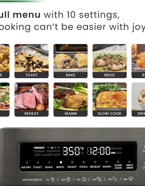 Load image into Gallery viewer, 26.3 QT/25 L Extra-Large Smart Air Fryer Toaster Oven, 10-In-1 Convection Countertop Oven Combination, Black Matte Stainless Steel

