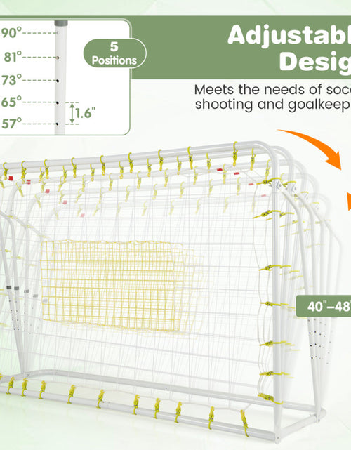 Load image into Gallery viewer, 2-In-1 Kids Soccer Rebounder and Soccer Goal with Adjustable Height
