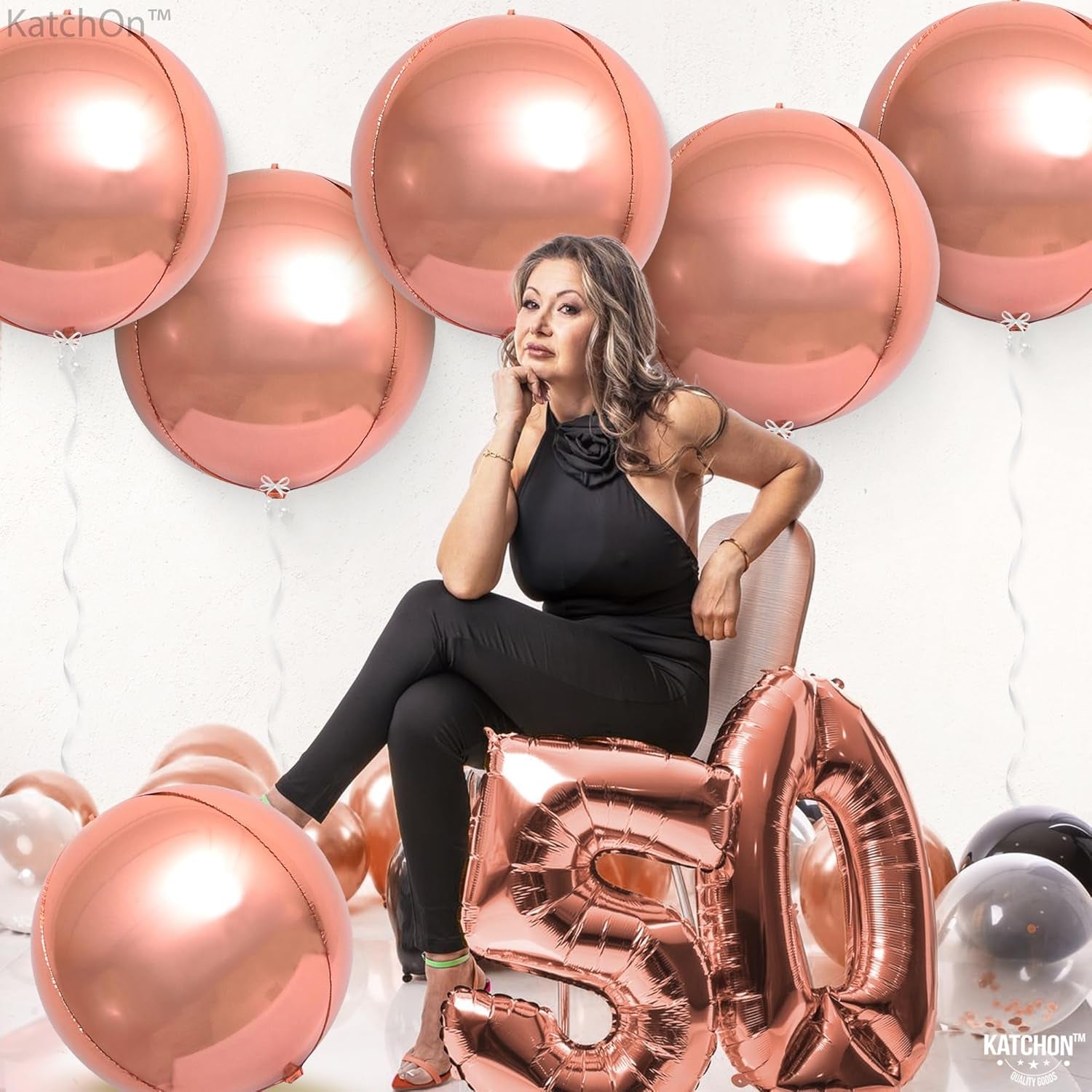 , Metallic Rose Gold Balloons - Big 22 Inch, Pack of 12 | Rose Gold Mylar Balloons, Rose Gold Balloon Garland | Rose Gold Foil Balloon, Rose Gold Party Decorations | Rose Gold Balloon Arch Kit