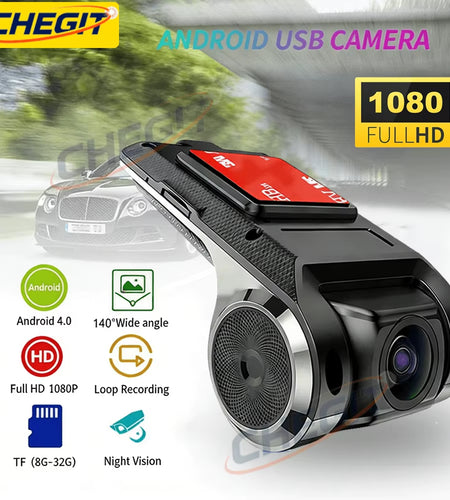 Car DVR Dash Cam Full HD 1080P Dash Cam for DVD Android Player ADAS LDWS Navigation Unit Auto Audio Voice Alarm Video Recording