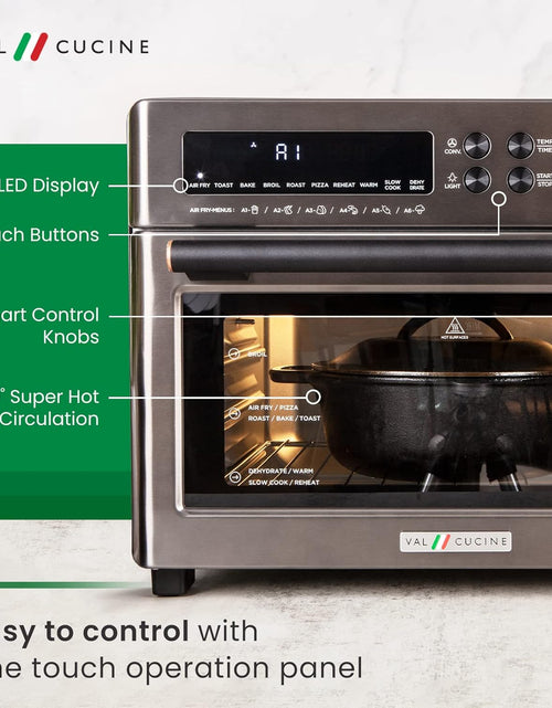Load image into Gallery viewer, 26.3 QT/25 L Extra-Large Smart Air Fryer Toaster Oven, 10-In-1 Convection Countertop Oven Combination, Black Matte Stainless Steel
