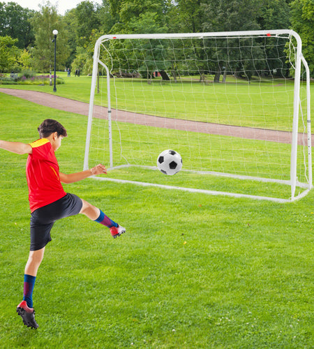 2-In-1 Kids Soccer Rebounder and Soccer Goal with Adjustable Height
