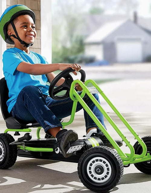 Load image into Gallery viewer, Lightning - Pedal Go Kart | Pedal Car | Ride on Toys for Boys &amp; Girls with Ergonomic Adjustable Seat &amp; Sharp Handling - Race Green
