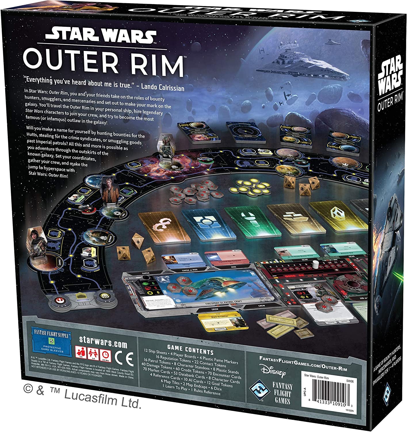 Star Wars Outer Rim Board Game | Strategy Game | Adventure Game for Adults and Teens | Ages 14 and up | 1-4 Players | Average Playtime 3-4 Hours | Made by Fantasy Flight Games