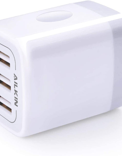 Load image into Gallery viewer, USB Charger Cube, Wall Charger Plug,  3.1A 3-Muti Port USB Adapter Power Plug Charging Station Box Base for Iphone 17 16 15 14 13 12 Pro Max Mini SE 11 Pro Max Samsung Phones Charging Block
