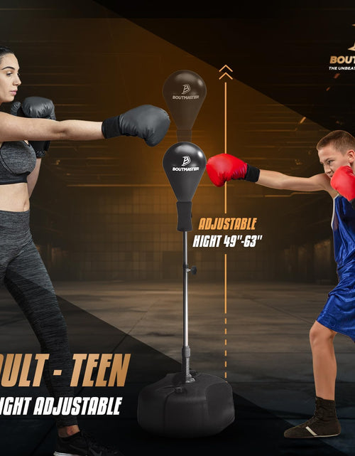 Load image into Gallery viewer, Punching Bag with Stand, Boxing Bag for Teens &amp; Adults - Height Adjustable - Speed Bag for Training, Boxing Equipment, Stress Relief &amp; Fitness
