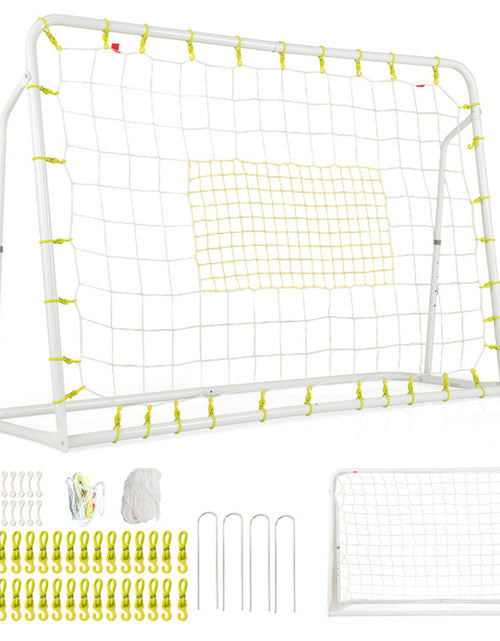Load image into Gallery viewer, 2-In-1 Kids Soccer Rebounder and Soccer Goal with Adjustable Height
