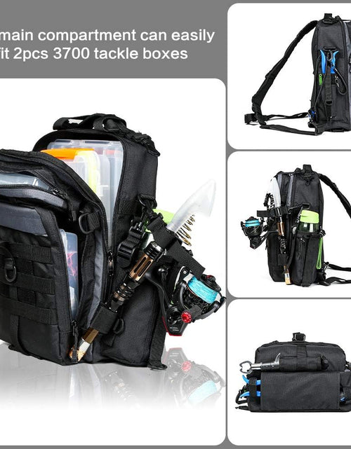 Load image into Gallery viewer, Outdoor Tackle Bag - Large Water-Resistant Fishing Backpack
