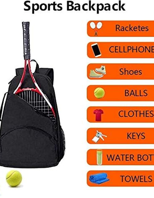 Load image into Gallery viewer, 2 Raquet Tennis Bag,Tennis Bags for Men Women,Tennis Backpack,Durable Tennis Bookbag,Tennis Pickleball Bag,Tennis Bag Waterproof,Raquet Carrier for Balls, Pickleball Paddles, Badminton Rackets
