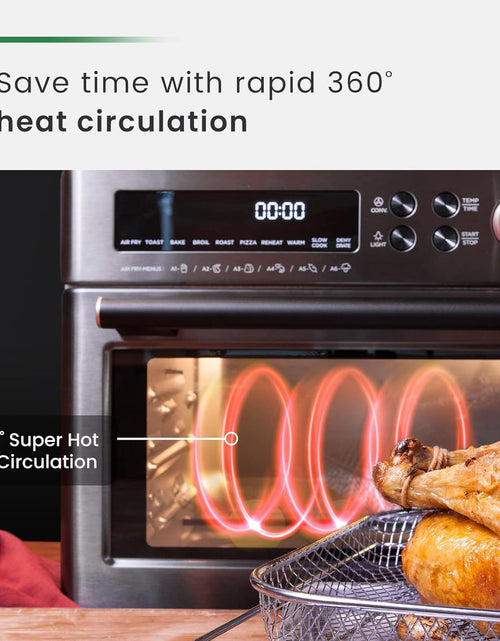 Load image into Gallery viewer, 26.3 QT/25 L Extra-Large Smart Air Fryer Toaster Oven, 10-In-1 Convection Countertop Oven Combination, Black Matte Stainless Steel
