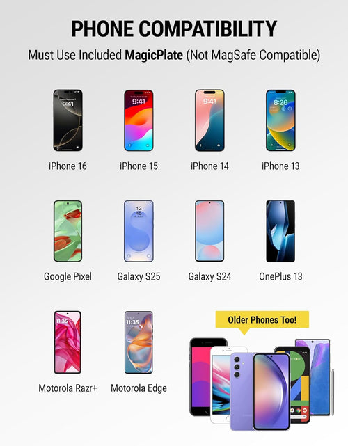 Load image into Gallery viewer, MAGRKI Magicmount Magnetic Mount Replacement Plate Kit for Mobile Devices, Black
