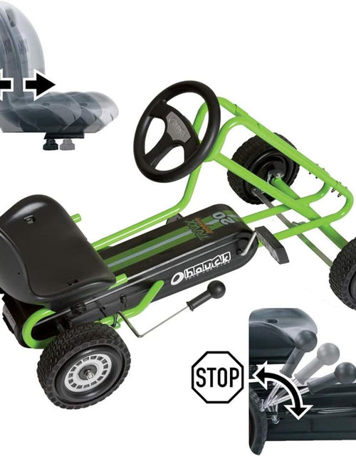 Load image into Gallery viewer, Lightning - Pedal Go Kart | Pedal Car | Ride on Toys for Boys &amp; Girls with Ergonomic Adjustable Seat &amp; Sharp Handling - Race Green
