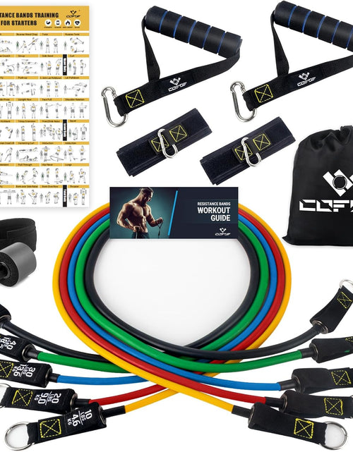 Load image into Gallery viewer, Resistance Bands Set with Handles, Exercise Bands Workout Bands Fitness Bands with Door Anchor, Legs Ankle Straps for Resistance Training，Physical Therapy，Home Gym Workout
