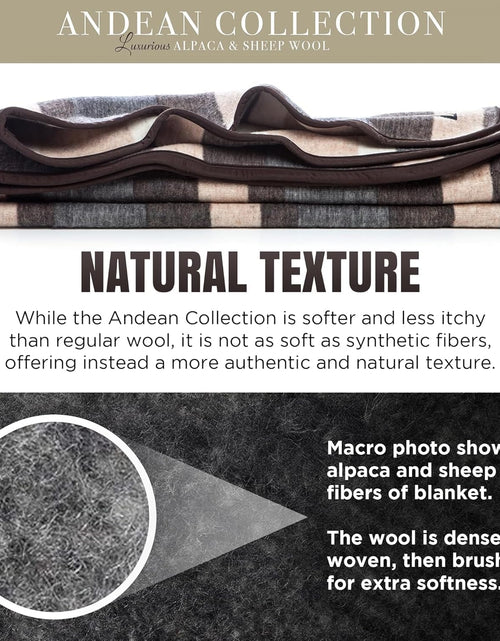 Load image into Gallery viewer, 100% Natural Alpaca and Merino Wool Blanket, Andean Collection, Twin Size Blanket - Thick, Soft and Warm, Rustic Woven Blanket, Made in Peru
