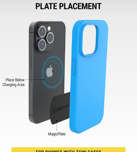 MAGRKI Magicmount Magnetic Mount Replacement Plate Kit for Mobile Devices, Black