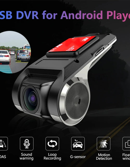 Load image into Gallery viewer, Car DVR Dash Cam Full HD 1080P Dash Cam for DVD Android Player ADAS LDWS Navigation Unit Auto Audio Voice Alarm Video Recording
