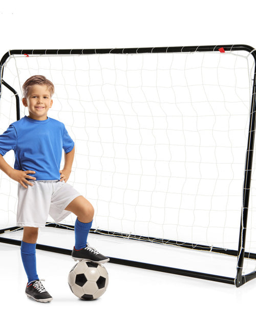 Load image into Gallery viewer, 2-In-1 Kids Soccer Rebounder and Soccer Goal with Adjustable Height
