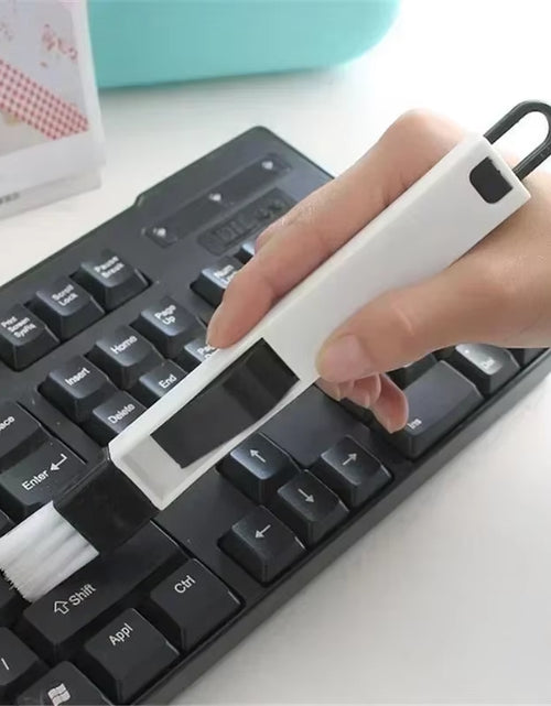 Load image into Gallery viewer, CleanSweep Polished Window Track &amp; Keyboard Brush – Nook &amp; Cranny Dust Shovel for Effortless Cleaning
