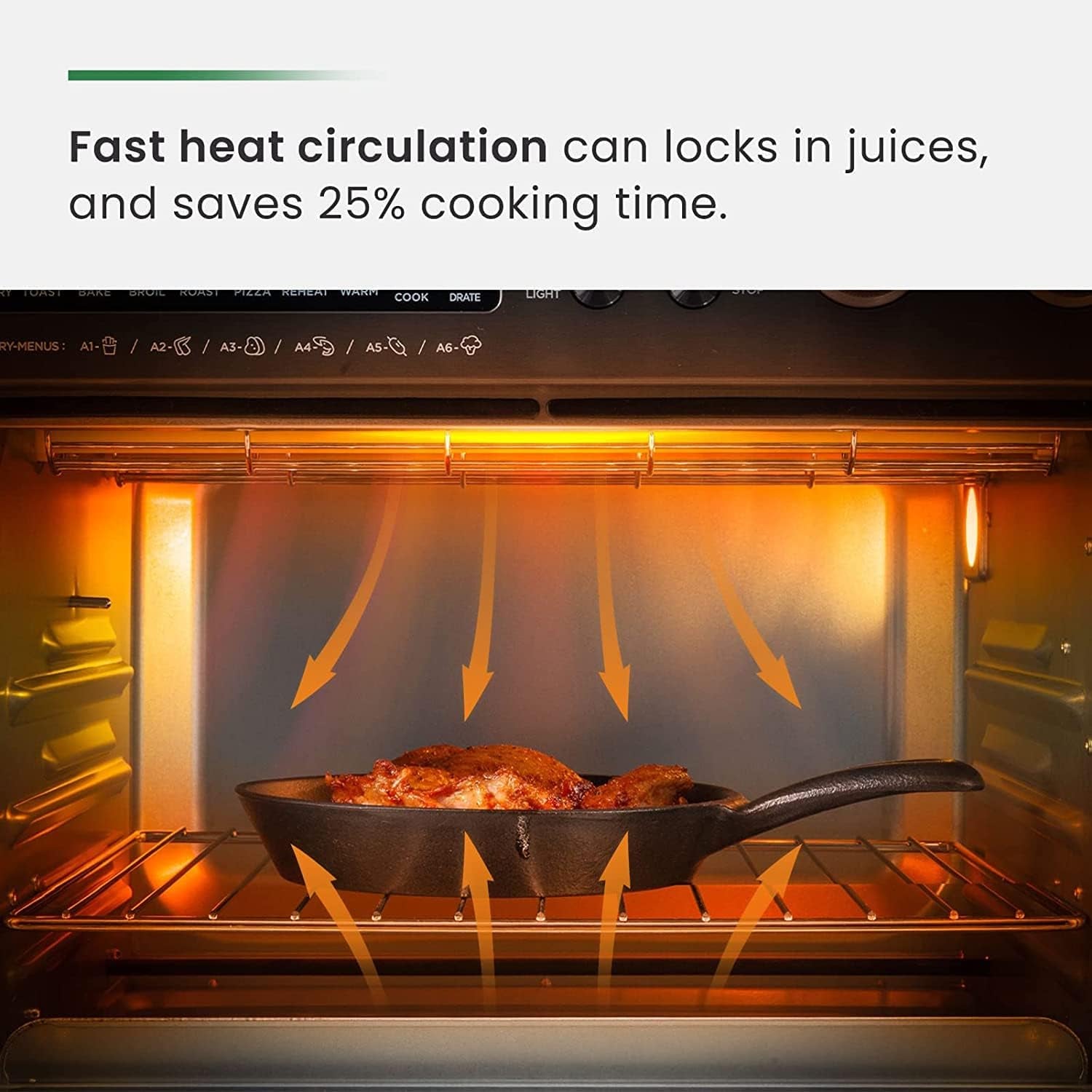 26.3 QT/25 L Extra-Large Smart Air Fryer Toaster Oven, 10-In-1 Convection Countertop Oven Combination, Black Matte Stainless Steel