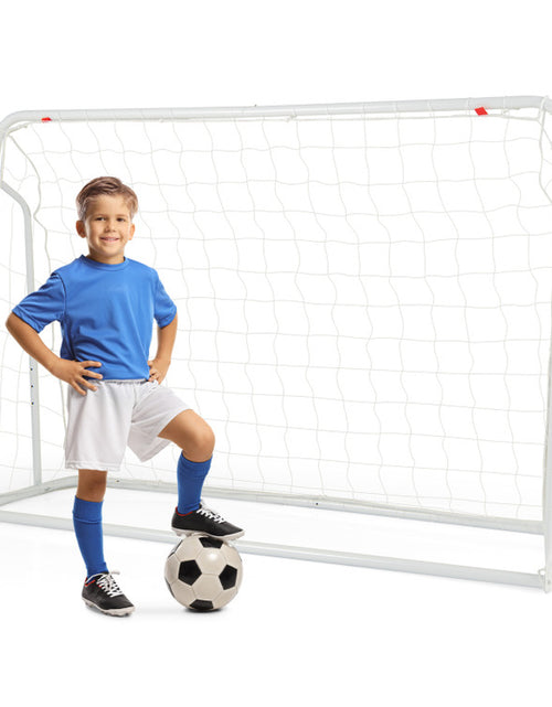 Load image into Gallery viewer, 2-In-1 Kids Soccer Rebounder and Soccer Goal with Adjustable Height

