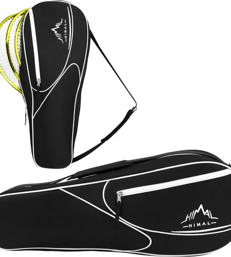 Himal 3 Racquet Tennis-Bag Premium Tennis-Racket-Bag with Protective Pad, Professional or Beginner Tennis Players, Lightweight Tennis Bag for All Ages,Black
