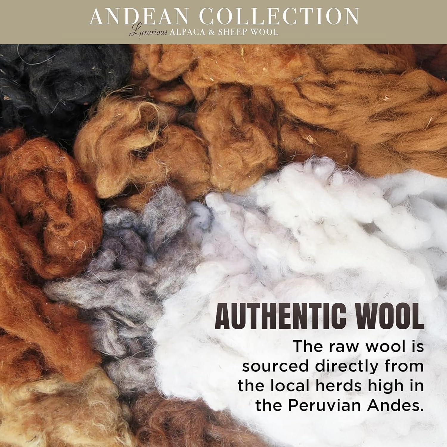 100% Natural Alpaca and Merino Wool Blanket, Andean Collection, Twin Size Blanket - Thick, Soft and Warm, Rustic Woven Blanket, Made in Peru